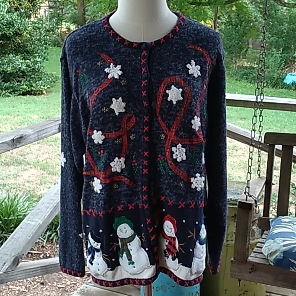 Vintage 2X ugly Christmas sweater Designer Original Studio